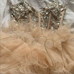 Sherri Hill Nude Prom Dress